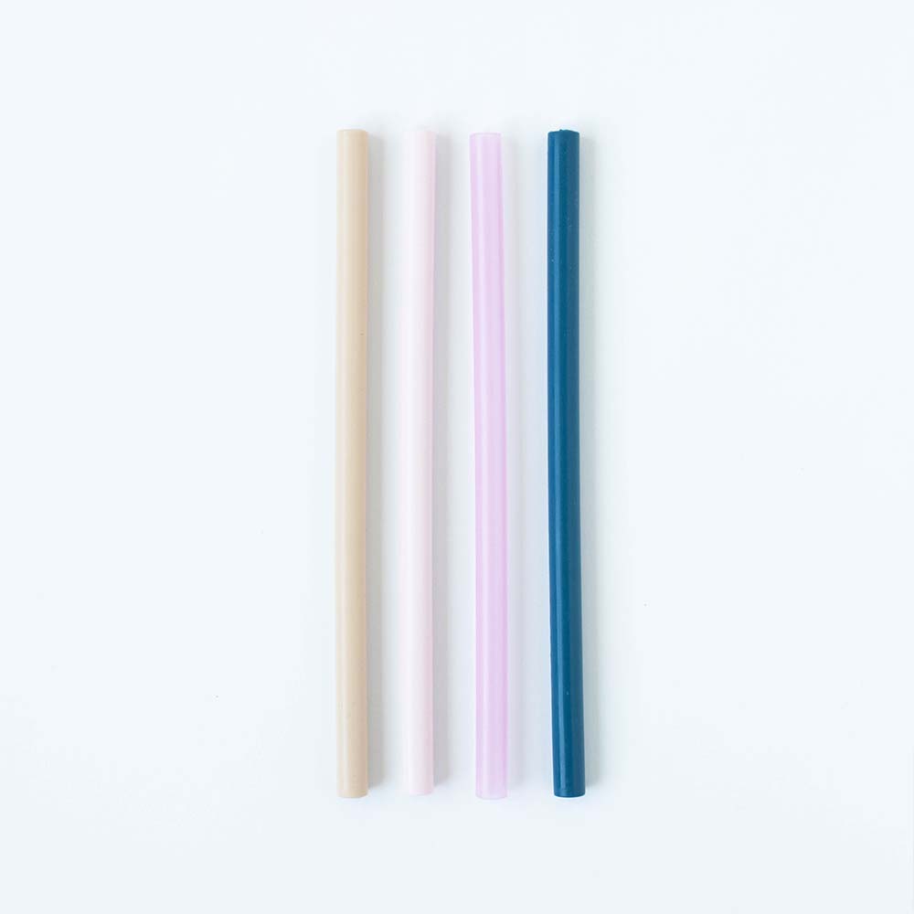 Reduce Reusable Silicone Straws Assorted Colors Pack Of 4 Straws - Office  Depot